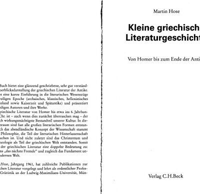 خرید و دانلود نسخه کامل کتاب Kleine griechische Literaturgeschichte: Von Homer bis zum Ende der Antike