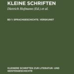خرید و دانلود نسخه کامل کتاب Kleine Schriften: Band 1. Sprachgeschichte. Verskunst
