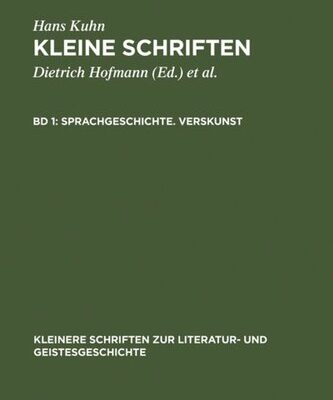 خرید و دانلود نسخه کامل کتاب Kleine Schriften: Band 1. Sprachgeschichte. Verskunst