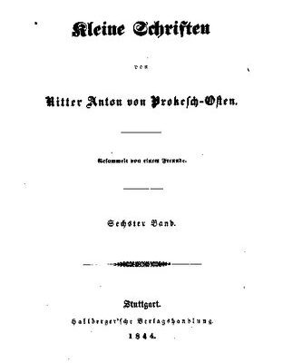 خرید و دانلود نسخه کامل کتاب Kleine Schriften von Ritter Anton von Prokesch-Osten / Gedichte