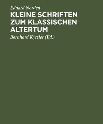 خرید و دانلود نسخه کامل کتاب Kleine Schriften zum klassischen Altertum