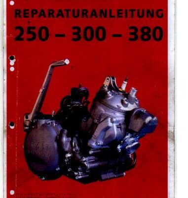 خرید و دانلود نسخه کامل کتاب KTM 250-300-380 Service Manual (German)