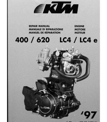 خرید و دانلود نسخه کامل کتاب KTM 400-620 LC4-LC4e 1997: Repair Manual (GERMAN)