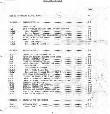 خرید و دانلود نسخه کامل کتاب Kulicke and Soffa 1419 Manual