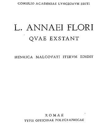 خرید و دانلود نسخه کامل کتاب L. Annaei Flori quae exstant