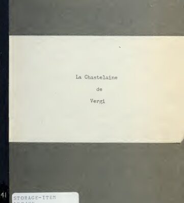 خرید و دانلود نسخه کامل کتاب La chastelaine de Vergi, poème du XIIIe siècle