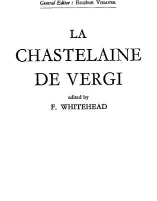 خرید و دانلود نسخه کامل کتاب La Chastelaine de Vergi