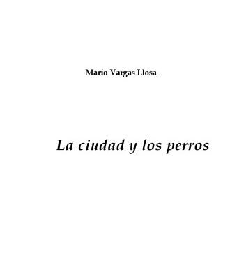 خرید و دانلود نسخه کامل کتاب La ciudad y los perros