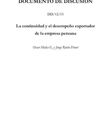 خرید و دانلود نسخه کامل کتاب La continuidad y el desempeño exportador de la empresa peruana