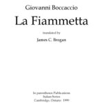 خرید و دانلود نسخه کامل کتاب La fiammetta, translated by James C. Brogan