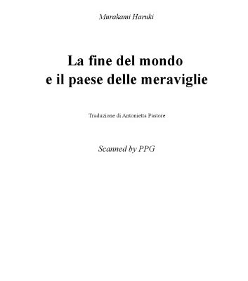 خرید و دانلود نسخه کامل کتاب La fine del mondo e il paese delle meraviglie