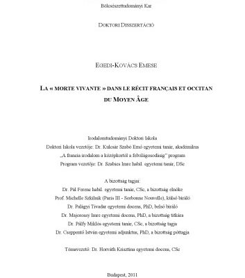 خرید و دانلود نسخه کامل کتاب La “morte vivante” dans le récit français et occitan du moyen âge