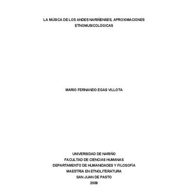 خرید و دانلود نسخه کامل کتاب La música de los Andes nariñenses, aproximaciones etnomusicológicas