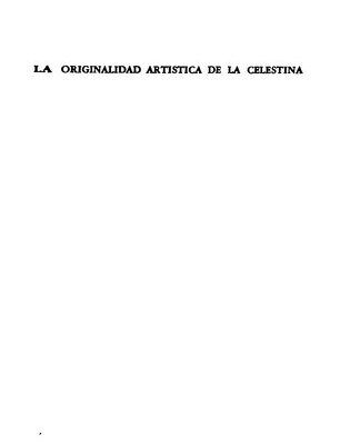 خرید و دانلود نسخه کامل کتاب La originalidad artística de La Celestina