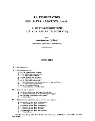 خرید و دانلود نسخه کامل کتاب La pigmentation des Jaera albifrons Leach