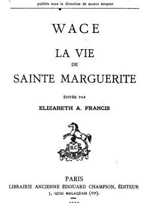 خرید و دانلود نسخه کامل کتاب La Vie de Sainte Marguerite