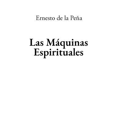 خرید و دانلود نسخه کامل کتاب Las máquinas espirituales