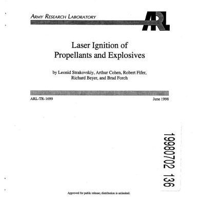 خرید و دانلود نسخه کامل کتاب Laser Ignition of Propellants and Explosives