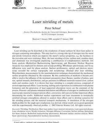 خرید و دانلود نسخه کامل کتاب Laser nitriding of metals