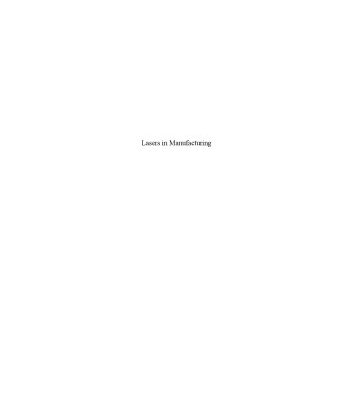 خرید و دانلود نسخه کامل کتاب Lasers in Manufacturing