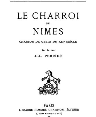 خرید و دانلود نسخه کامل کتاب Le Charroi de Nîmes, chanson de geste du XIIe siècle