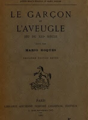 خرید و دانلود نسخه کامل کتاب Le garçon et l’aveugle, jeu du XIIIe siècle