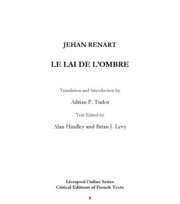 خرید و دانلود نسخه کامل کتاب Le lai de l’ombre
