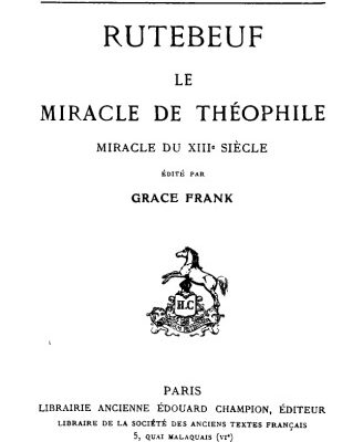 خرید و دانلود نسخه کامل کتاب Le miracle de Théophile, miracle du XIIIe siècle