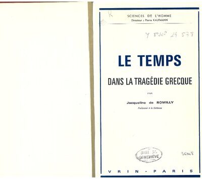 خرید و دانلود نسخه کامل کتاب Le temps dans la tragédie grecque