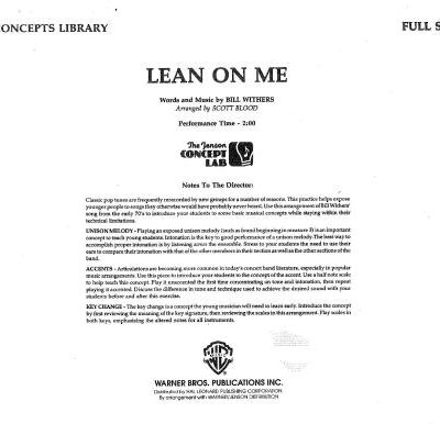 خرید و دانلود نسخه کامل کتاب Lean on me