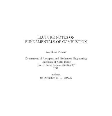 خرید و دانلود نسخه کامل کتاب Lecture Notes on Fundamentals of Combustion