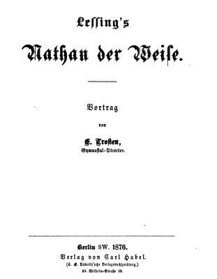 خرید و دانلود نسخه کامل کتاب Leffing’s Nathan der Weife. Vortrag