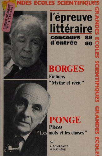 خرید و دانلود نسخه کامل کتاب L’épreuve littéraire 1989-1990 : Ponge, Borges_68de87841a9d5.jpeg خرید و دانلود نسخه کامل کتاب L’épreuve littéraire 1989-1990 : Ponge, Borges