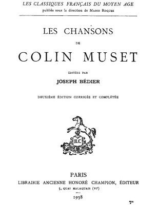 خرید و دانلود نسخه کامل کتاب Les chansons de Colin Muset
