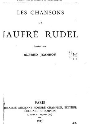 خرید و دانلود نسخه کامل کتاب Les chansons de Jaufré Rudel