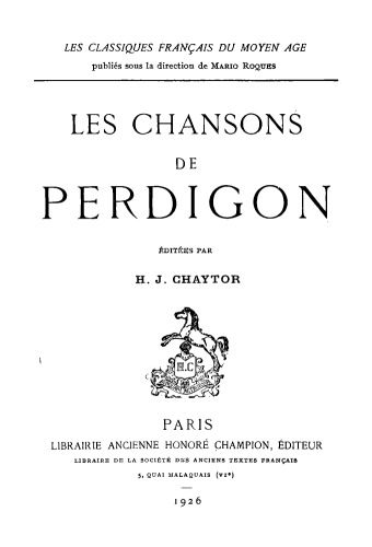 خرید و دانلود نسخه کامل کتاب Les chansons de Perdigon_68e11b4d84622.jpeg خرید و دانلود نسخه کامل کتاب Les chansons de Perdigon