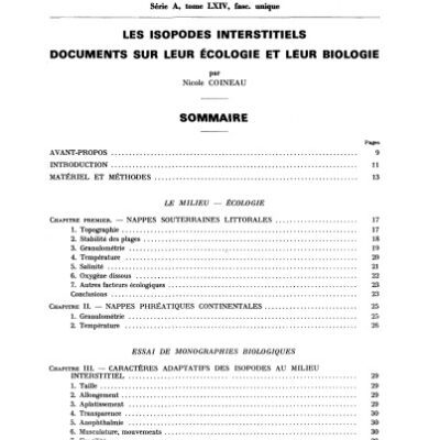 خرید و دانلود نسخه کامل کتاب Les isopodes interstitiels. Documents sur leur écologie et leur biologie