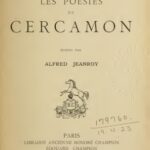 خرید و دانلود نسخه کامل کتاب Les poésies de Cercamon