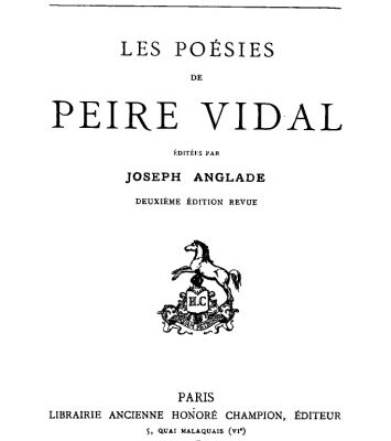 خرید و دانلود نسخه کامل کتاب Les poésies de Peire Vidal