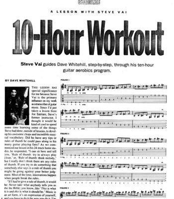 خرید و دانلود نسخه کامل کتاب Lesson with Steve Vai 10 hours workout