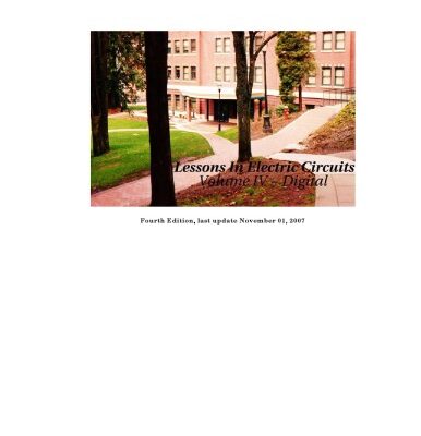 خرید و دانلود نسخه کامل کتاب Lessons In Electric Circuits, Volume IV – Digital