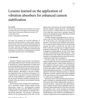 خرید و دانلود نسخه کامل کتاب Lessons learned on the application of vibration absorbers for enhanced cannon stabilization