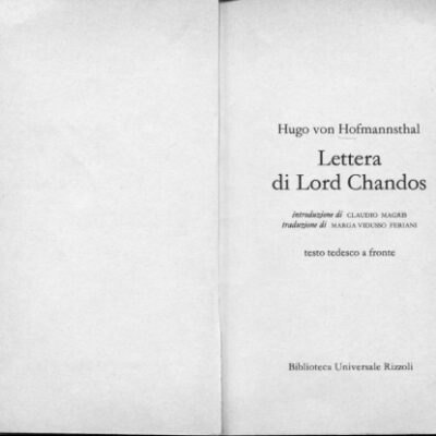 خرید و دانلود نسخه کامل کتاب Lettera di Lord Chandos (Ein Brief)