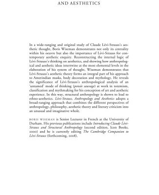 خرید و دانلود نسخه کامل کتاب Levi-Strauss, Anthropology, and Aesthetics