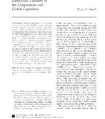 خرید و دانلود نسخه کامل کتاب Liberal Theories of the Corp and Global Capitalism