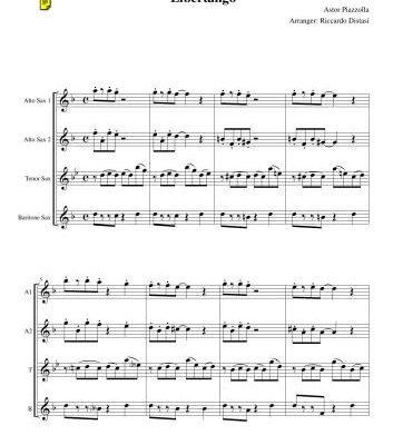 خرید و دانلود نسخه کامل کتاب Libertango. (Saxophone Quartet)