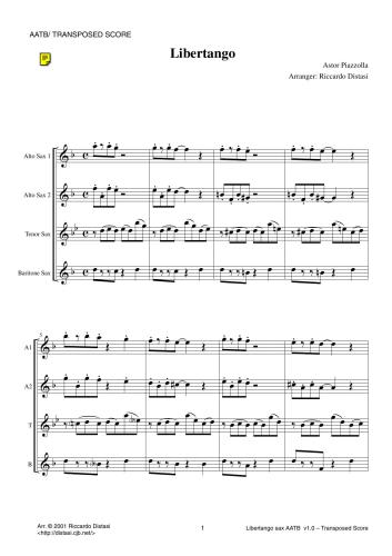 خرید و دانلود نسخه کامل کتاب Libertango. (Saxophone Quartet)_68defd652bf92.jpeg خرید و دانلود نسخه کامل کتاب Libertango. (Saxophone Quartet)