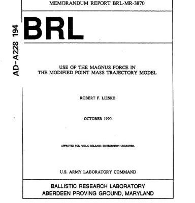 خرید و دانلود نسخه کامل کتاب Lieske. Use of the Magnus force in the modified point mass trajectory model