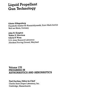 خرید و دانلود نسخه کامل کتاب Liquid Propellant Gun Technology