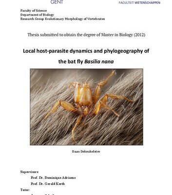 خرید و دانلود نسخه کامل کتاب Local host-parasite dynamics and phylogeography of the bat fly Basilia nana